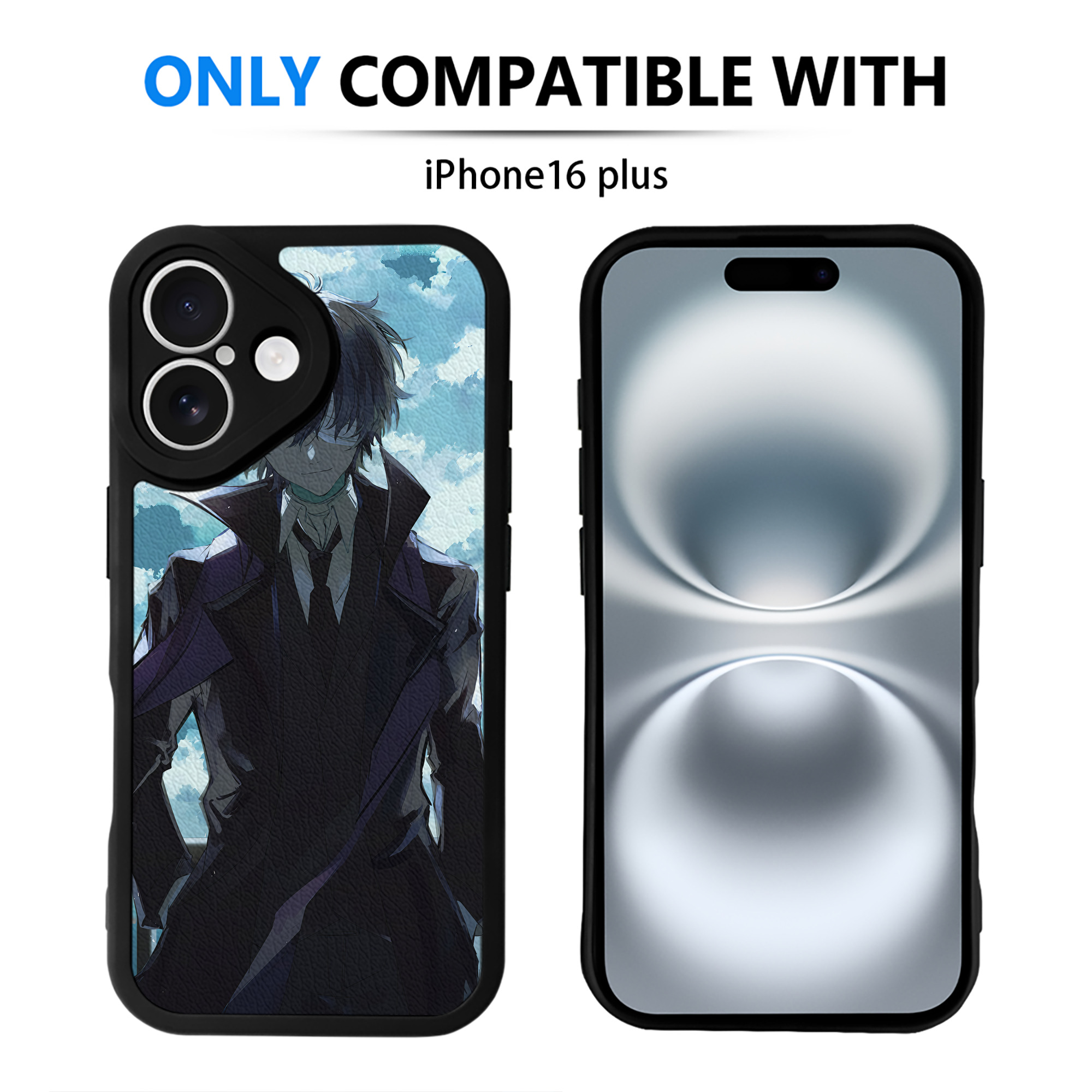 （画像用） 文豪ストレイドッグス Bungo Stray Dogs 【iPhone 16シリーズ対応】シリコンスマホケース（レザー調） 材質：シリコン
